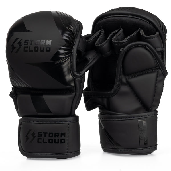 StormCloud Rękawice MMA Lynx 2.0 Czarne/Czarne 7oz