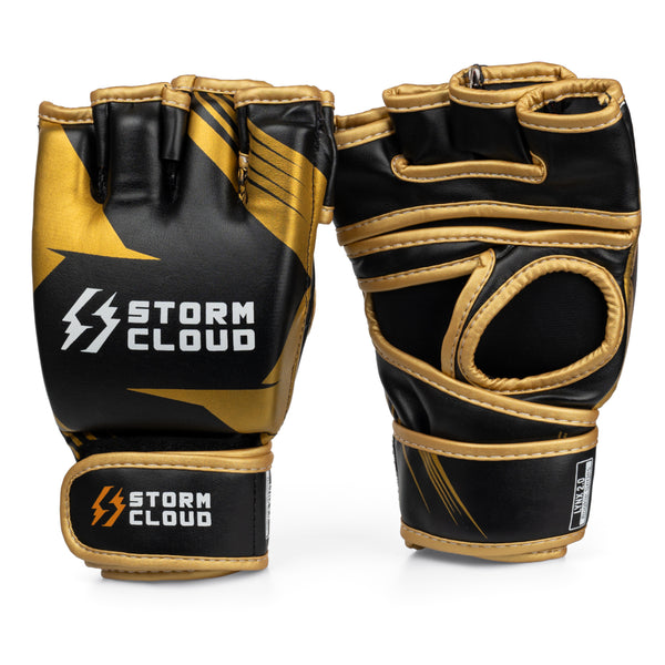 StormCloud Rękawice MMA Lynx 2.0 Czarne/Złote 4oz