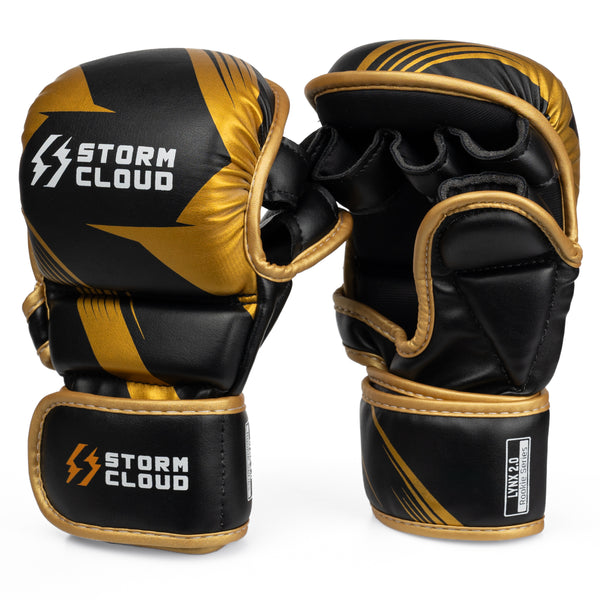 StormCloud Rękawice MMA Lynx 2.0 Czarne/Złote 7oz