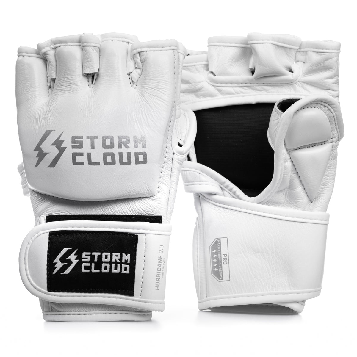 StormCloud Rękawice do MMA Hurricane 3.0 4oz Białe/Srebrne