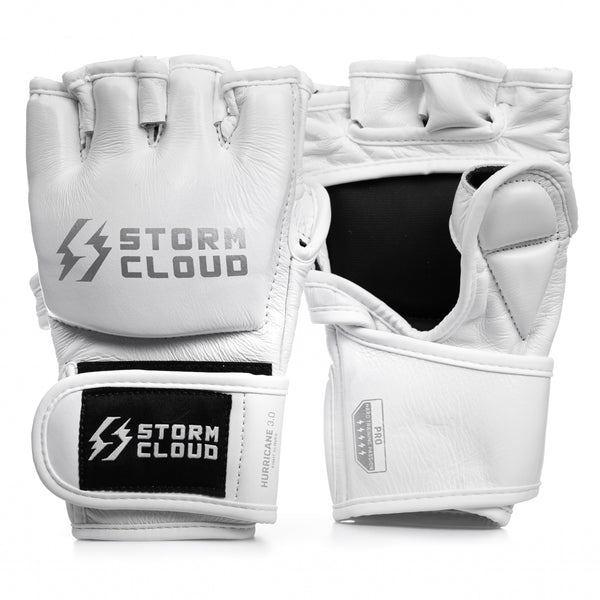 StormCloud Rękawice do MMA Hurricane 3.0 4oz Białe/Srebrne