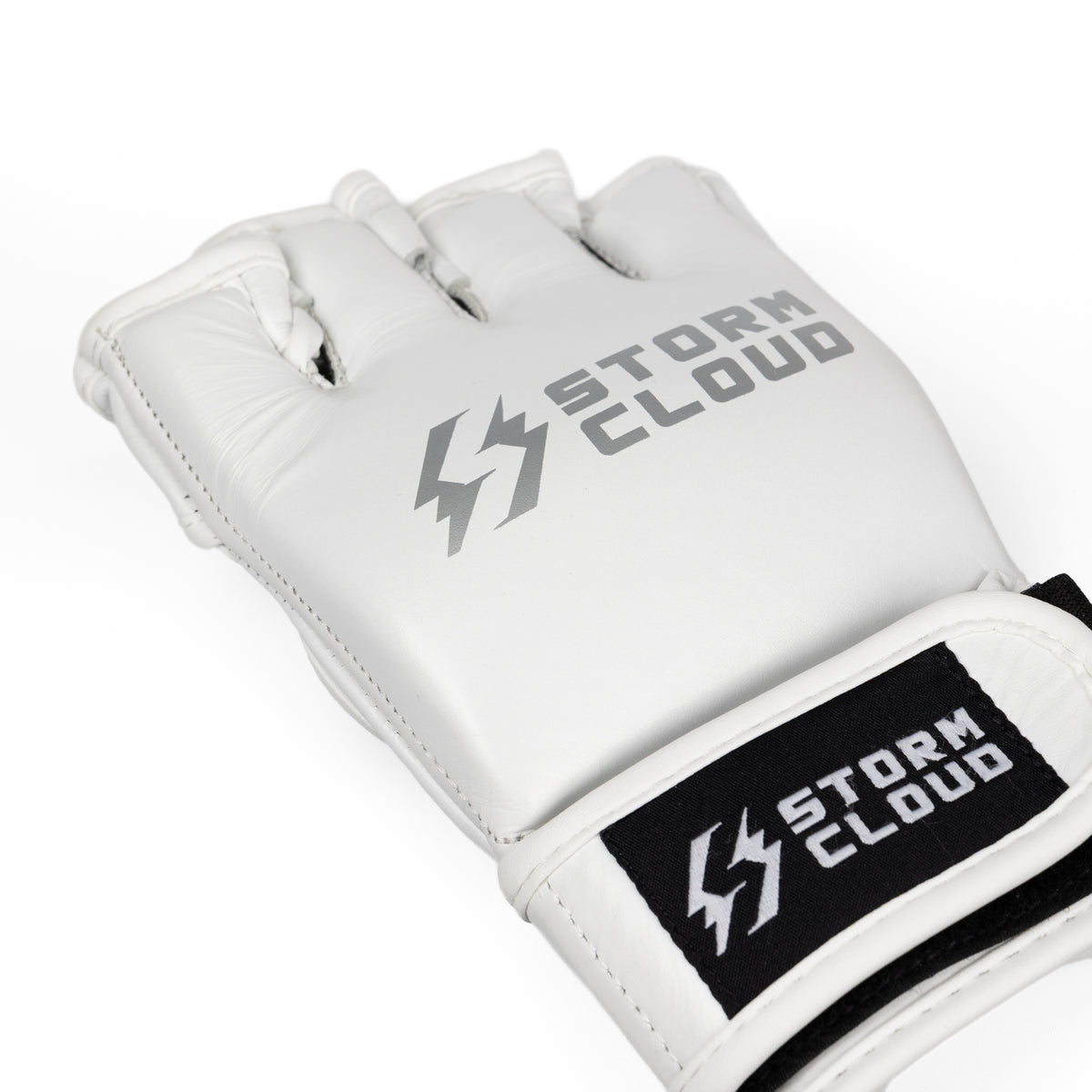 StormCloud Rękawice do MMA Hurricane 3.0 4oz bez kciuka Białe/Srebrne
