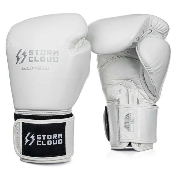 StormCloud Rękawice Muay Thai Blizzard 2.0 Białe/Srebrne