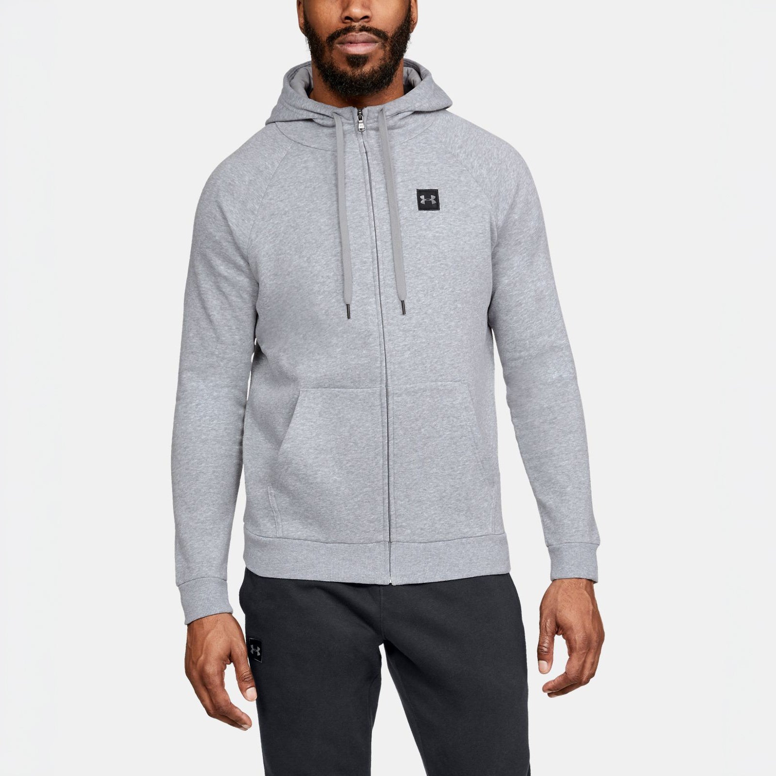 Under Armour Bluza z kapturem Rival Fleece FZ Szara