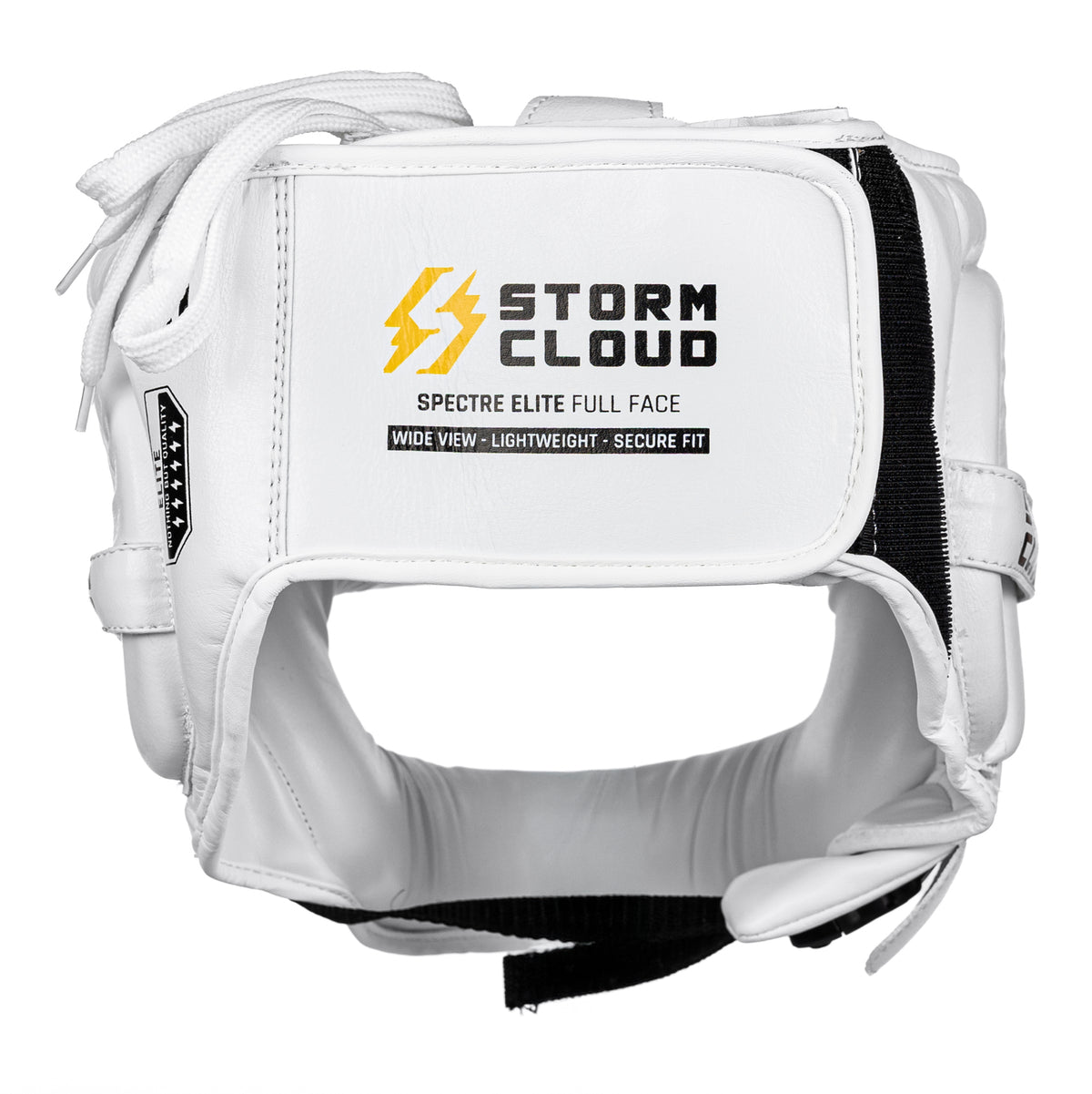 StormCloud Kask Bokserski z Ochroną Nosa Spectre Biały