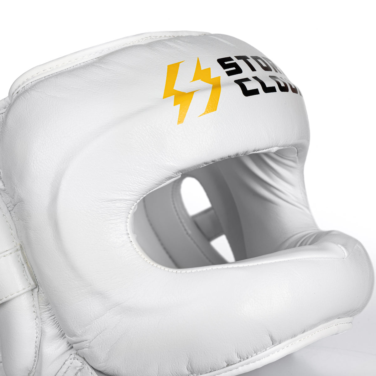 StormCloud Kask Bokserski z Ochroną Nosa Spectre Biały