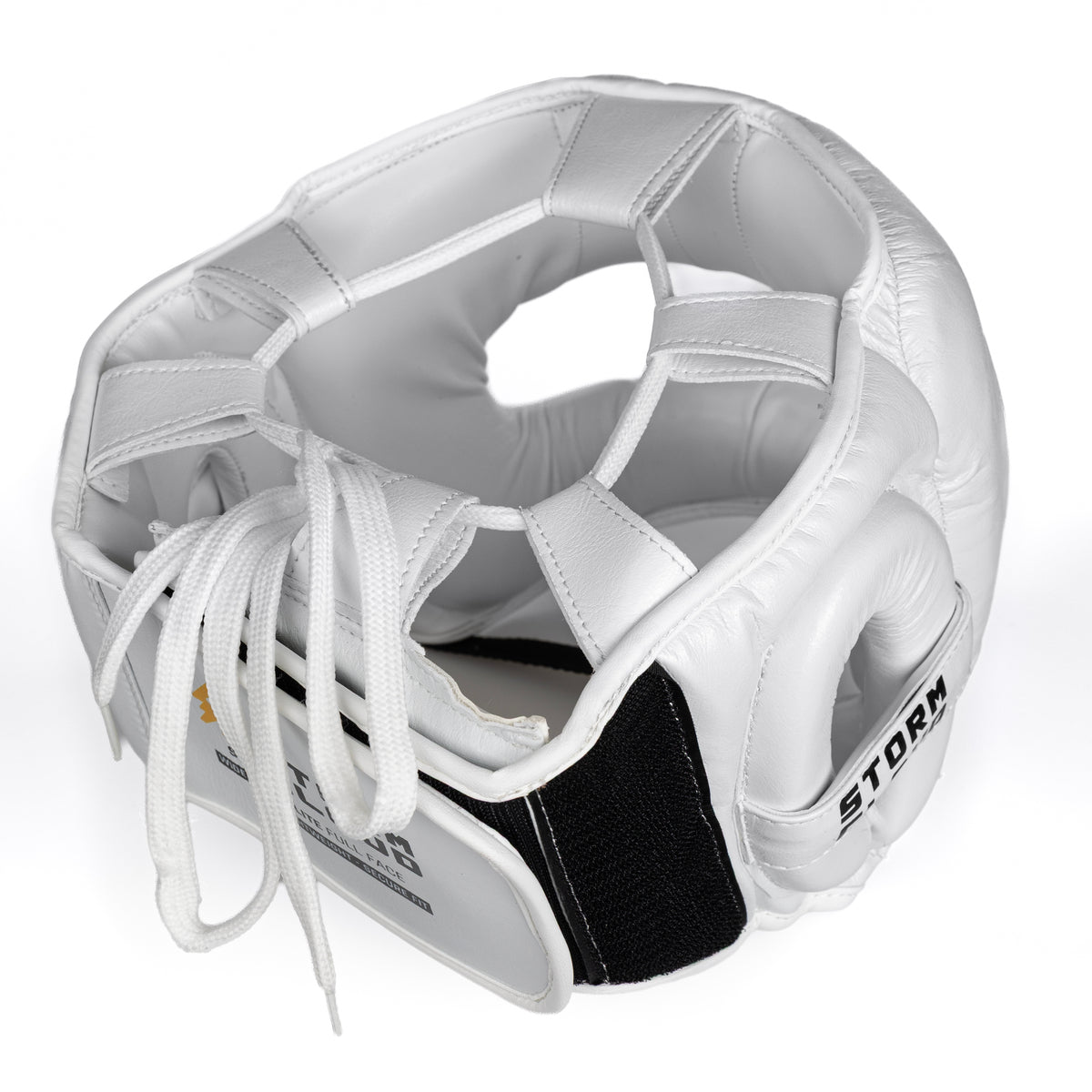 StormCloud Kask Bokserski z Ochroną Nosa Spectre Biały