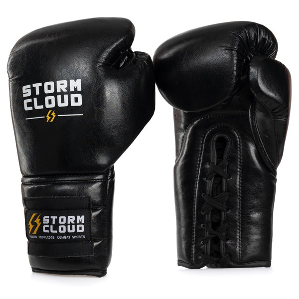 StormCloud Rękawice Vanguard Elite Boxing Wiązane Czarne