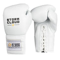 StormCloud Rękawice Vanguard Elite Boxing Wiązane Białe