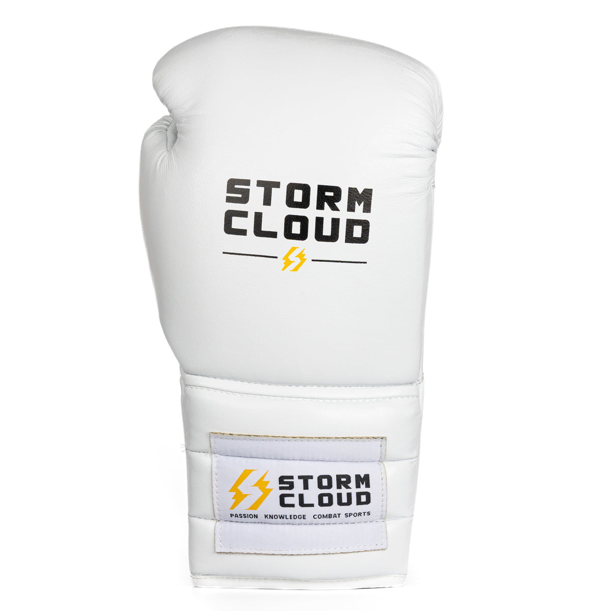 StormCloud Rękawice Vanguard Elite Boxing Wiązane Białe