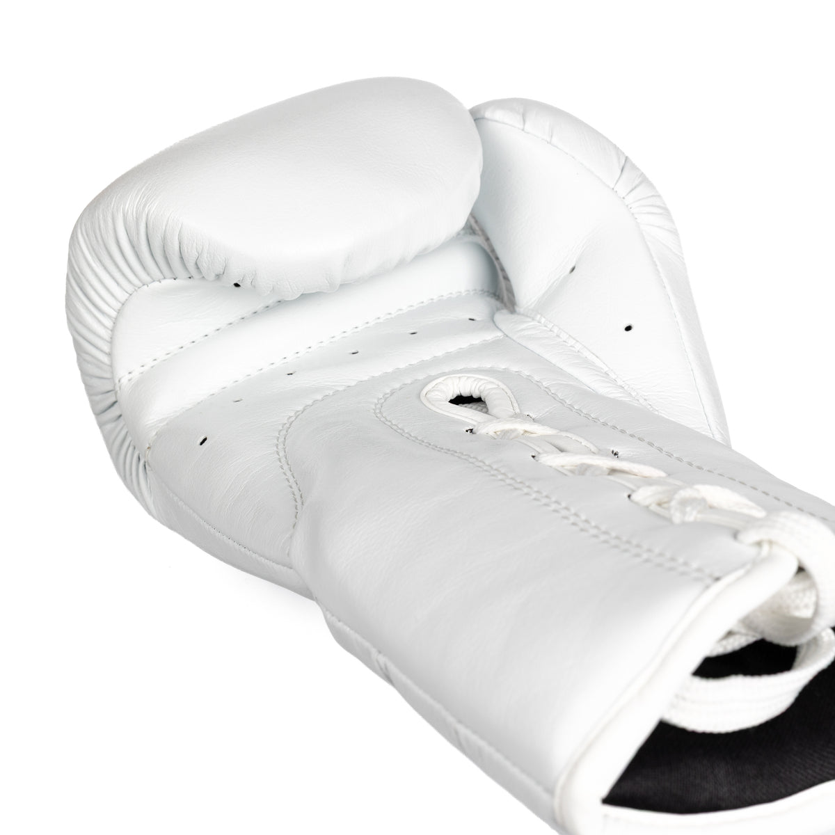 StormCloud Rękawice Vanguard Elite Boxing Wiązane Białe