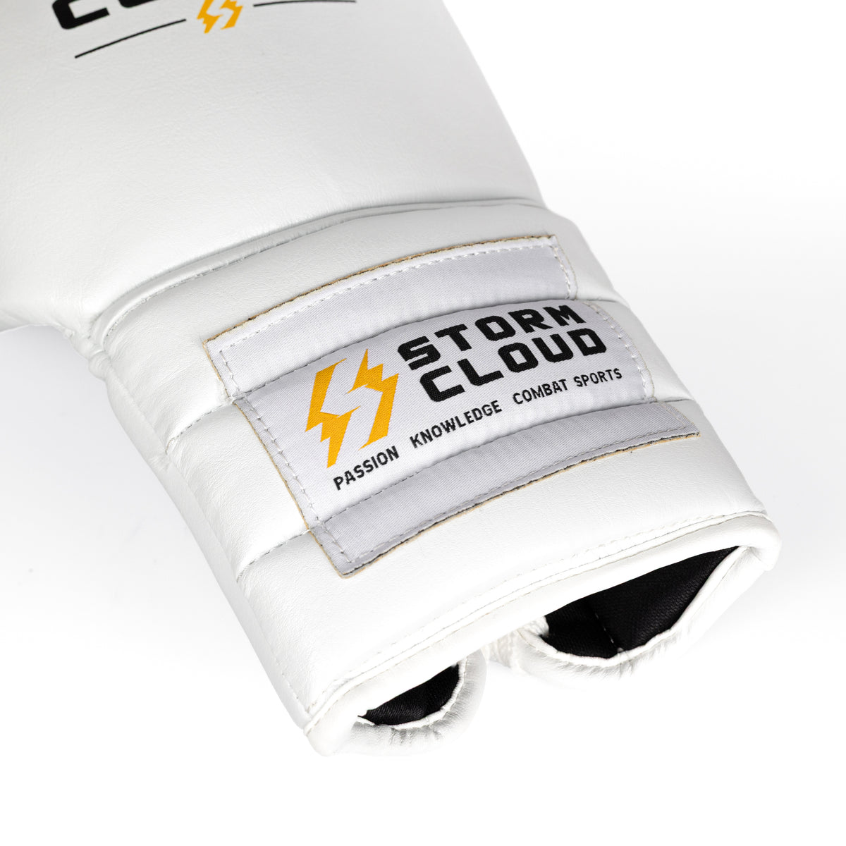 StormCloud Rękawice Vanguard Elite Boxing Wiązane Białe