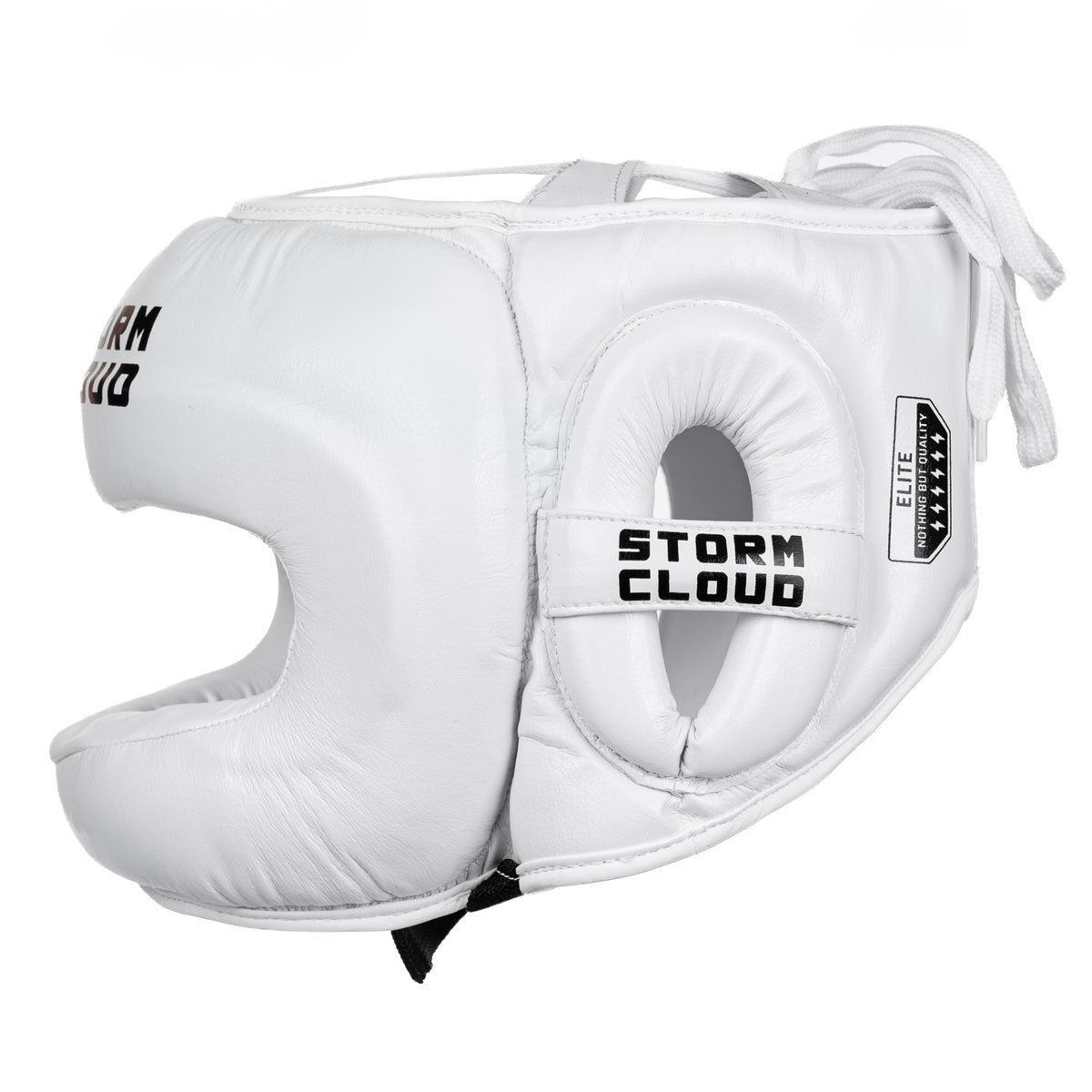 StormCloud Kask Bokserski z Ochroną Nosa Spectre Biały
