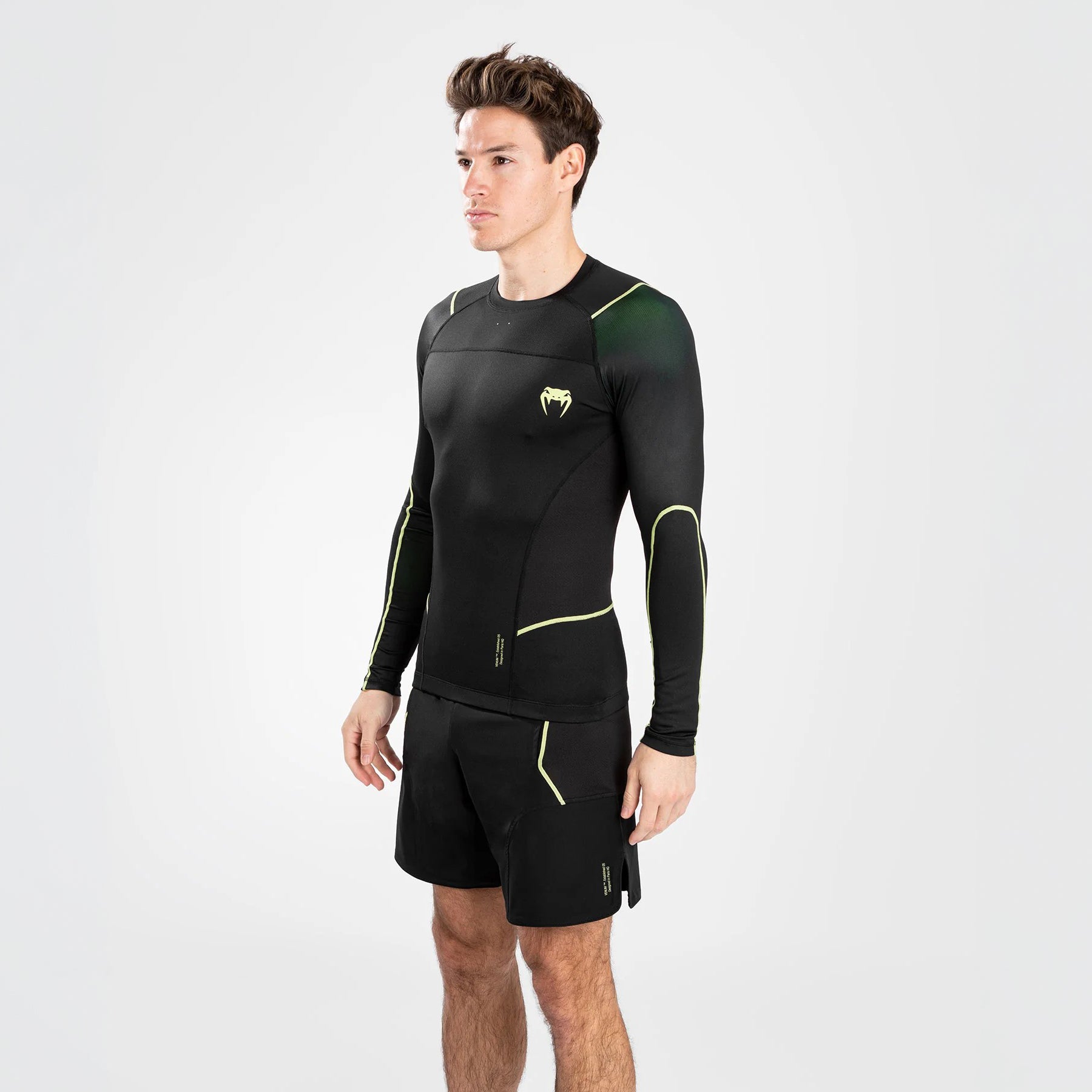 Venum Fusion 2.0 Rashguard Męski Długi Rękaw Czarny/Żółty