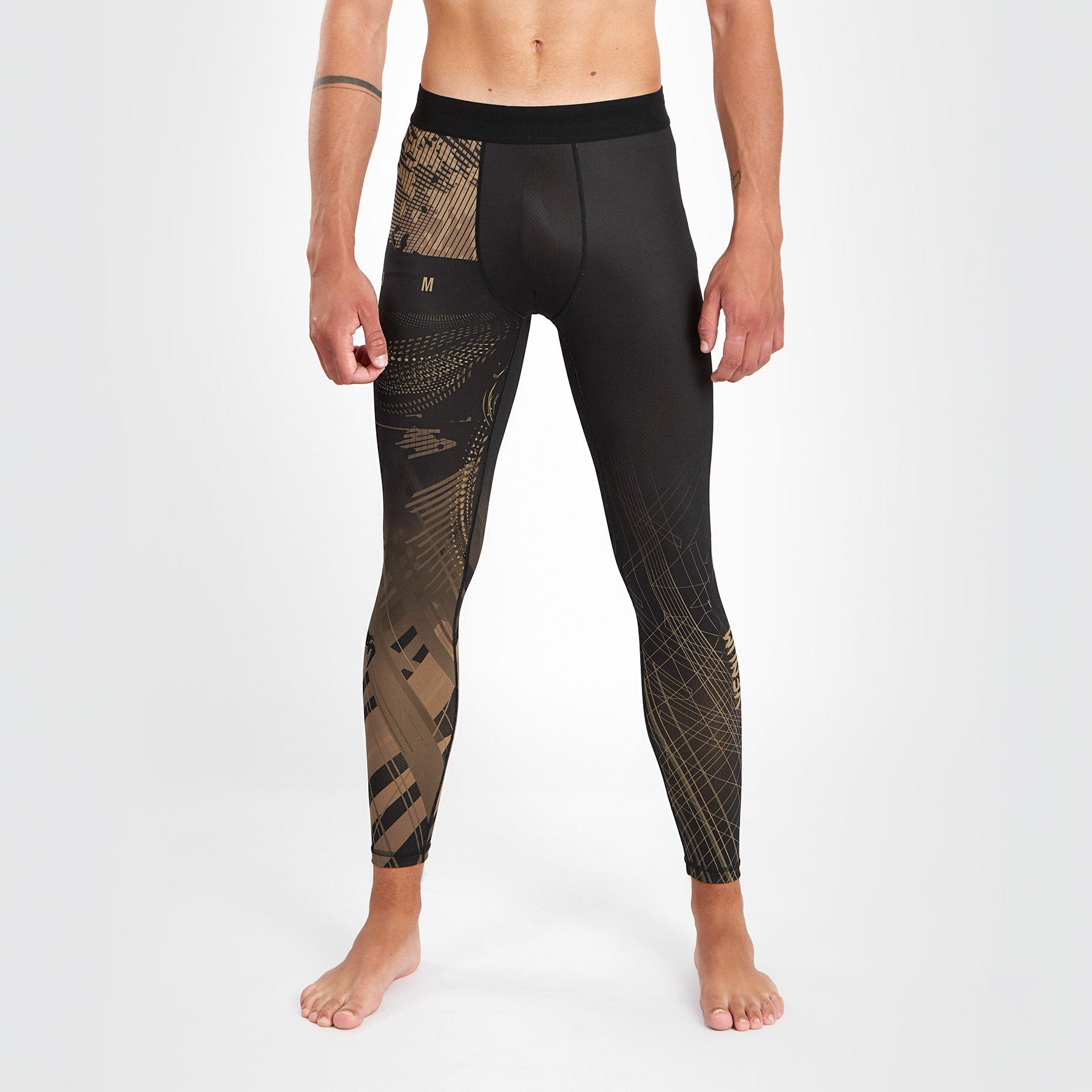Venum Legginsy Męskie Gorilla Jungle Czarno Piaskowe