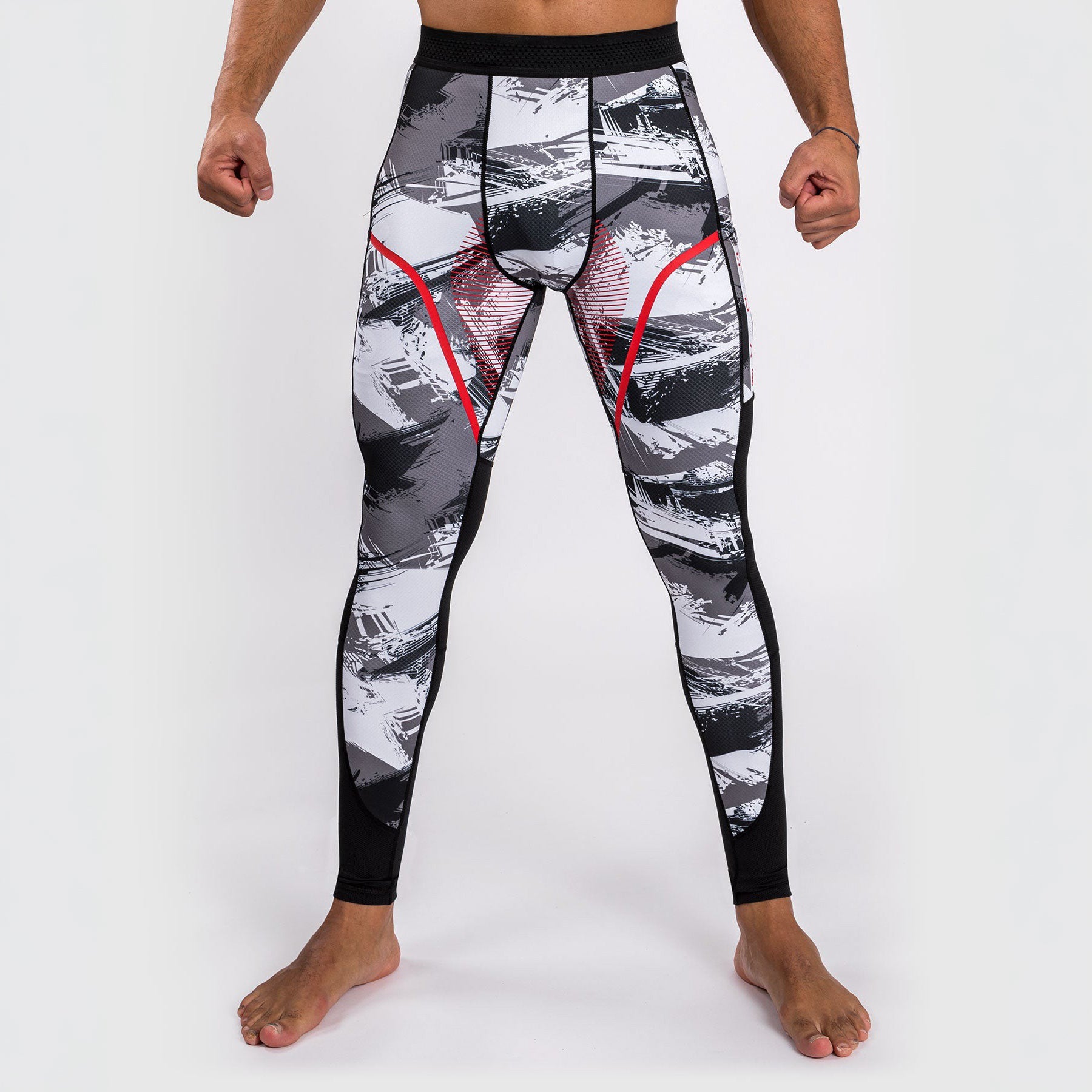 Venum Legginsy treningowe Męskie Electron 3.0 Szaro-Czerwone