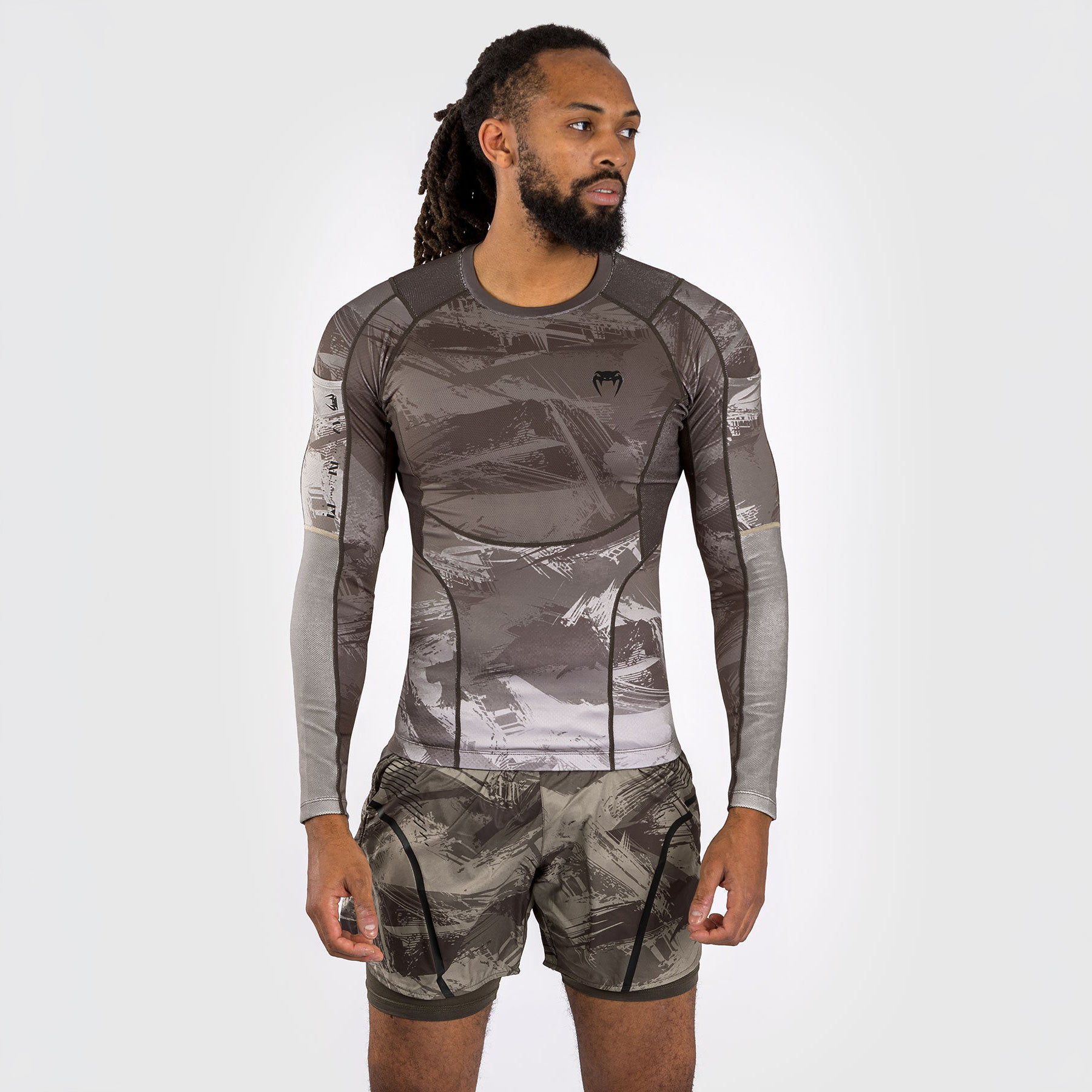 Venum Rashguard Męski Electron 3.0 długi rękaw Sand