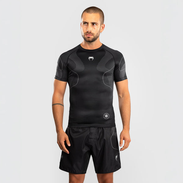 Venum Rashguard Męski Nexus Krótki Rękaw Czarny/Srebrny