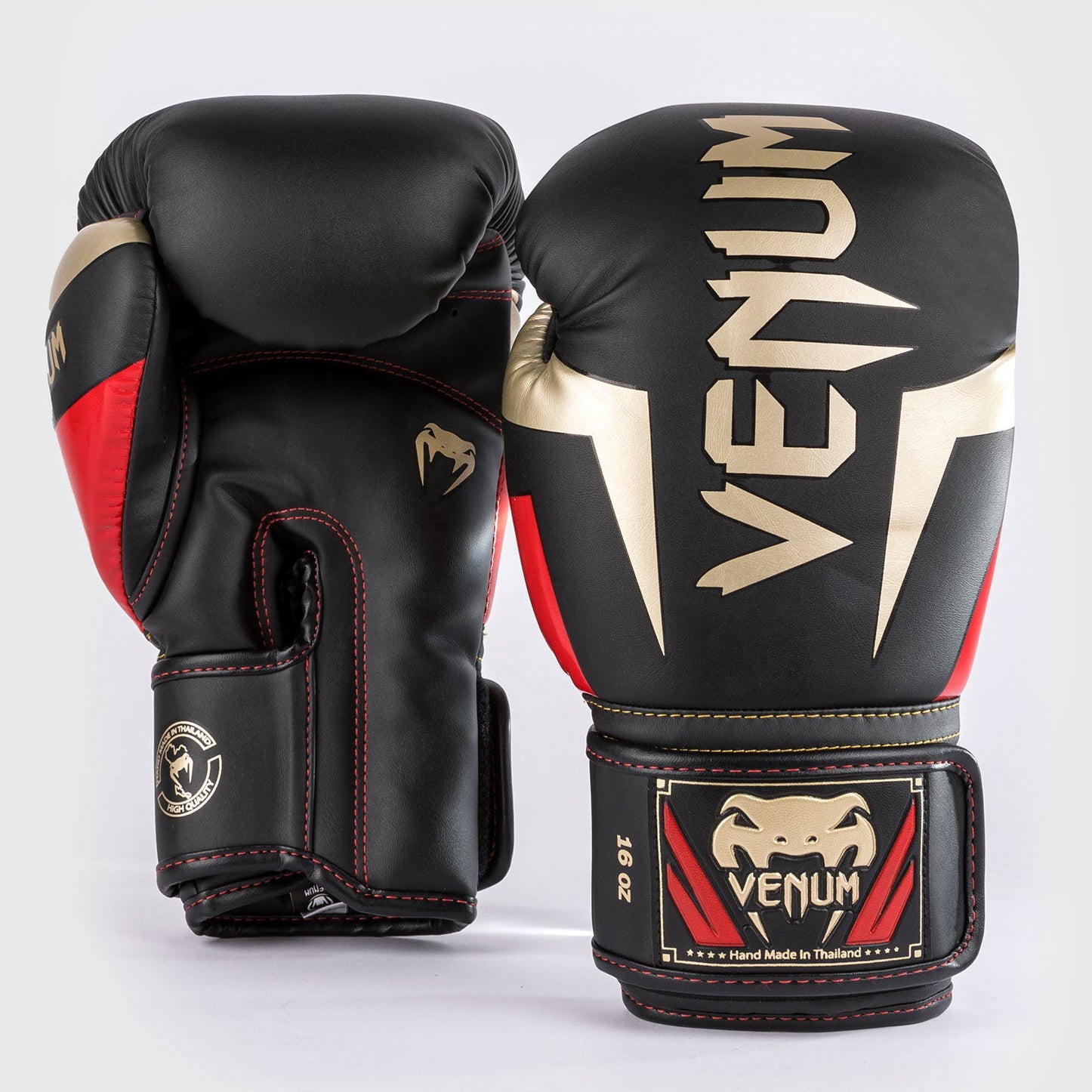 Venum Rękawice bokserskie Elite Black/Gold/Red