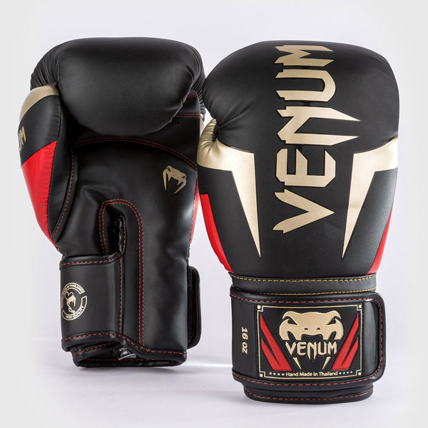Venum Rękawice bokserskie Elite Black/Gold/Red